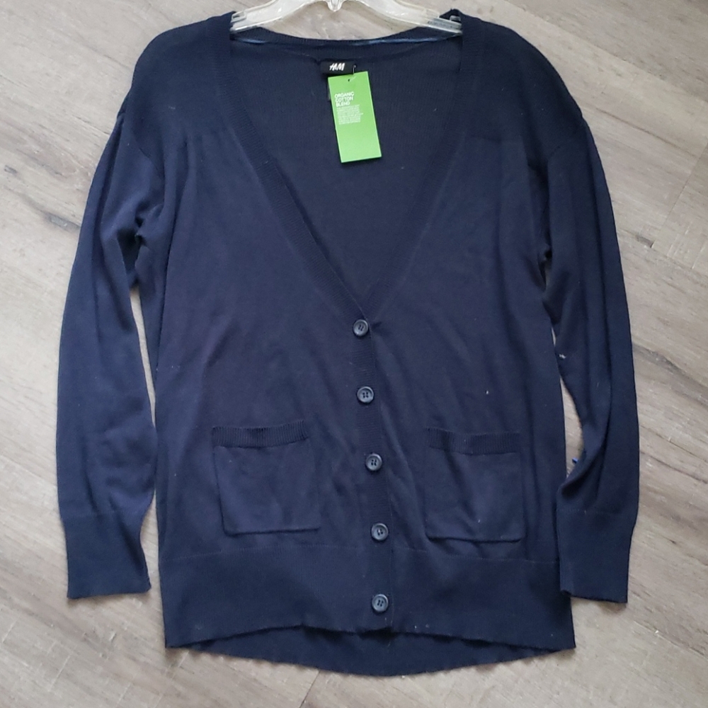 H&M Organic Cotton Blend Cardigam Sweater